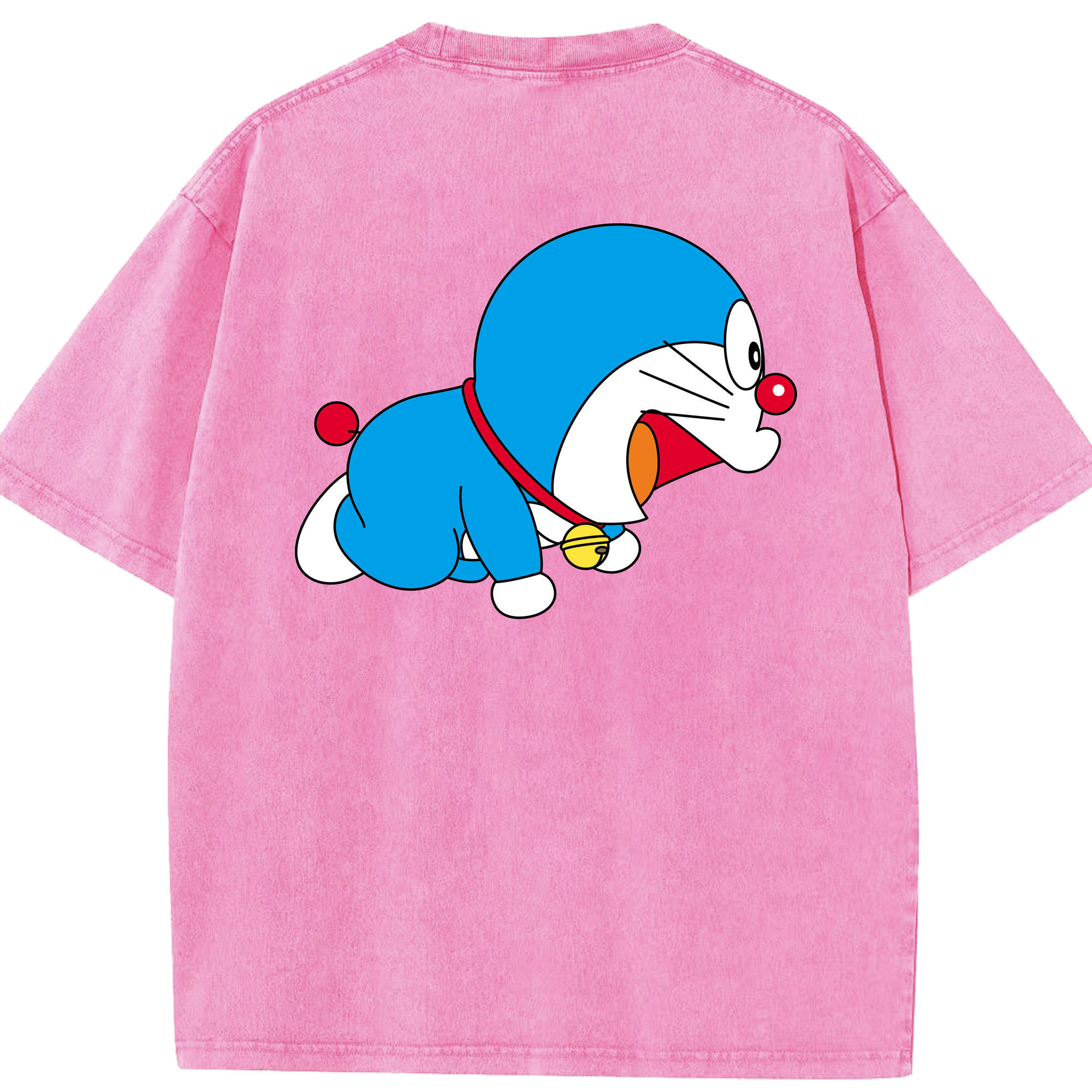 （画像用） ドラえもん Doraemon 綿100% ヴィンテージ風 半袖Tシャツ（背面プリント）
